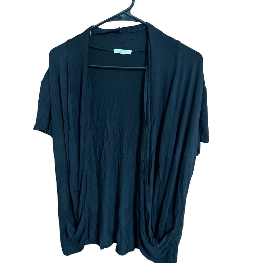 Women’s Maurice’s Short Sleeve Cardigan Black Size XL